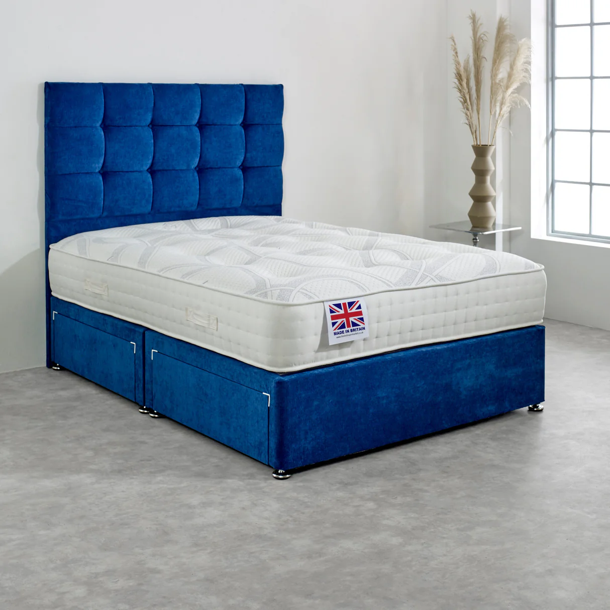 Harrogate Silk Divan Bed Set UK | Buy Online | Free Delivery - Premium quality divan from Newcastle Beds Harrogate Silk Divan Bed Set UK - Main view of premium divan from Newcastle Beds UK